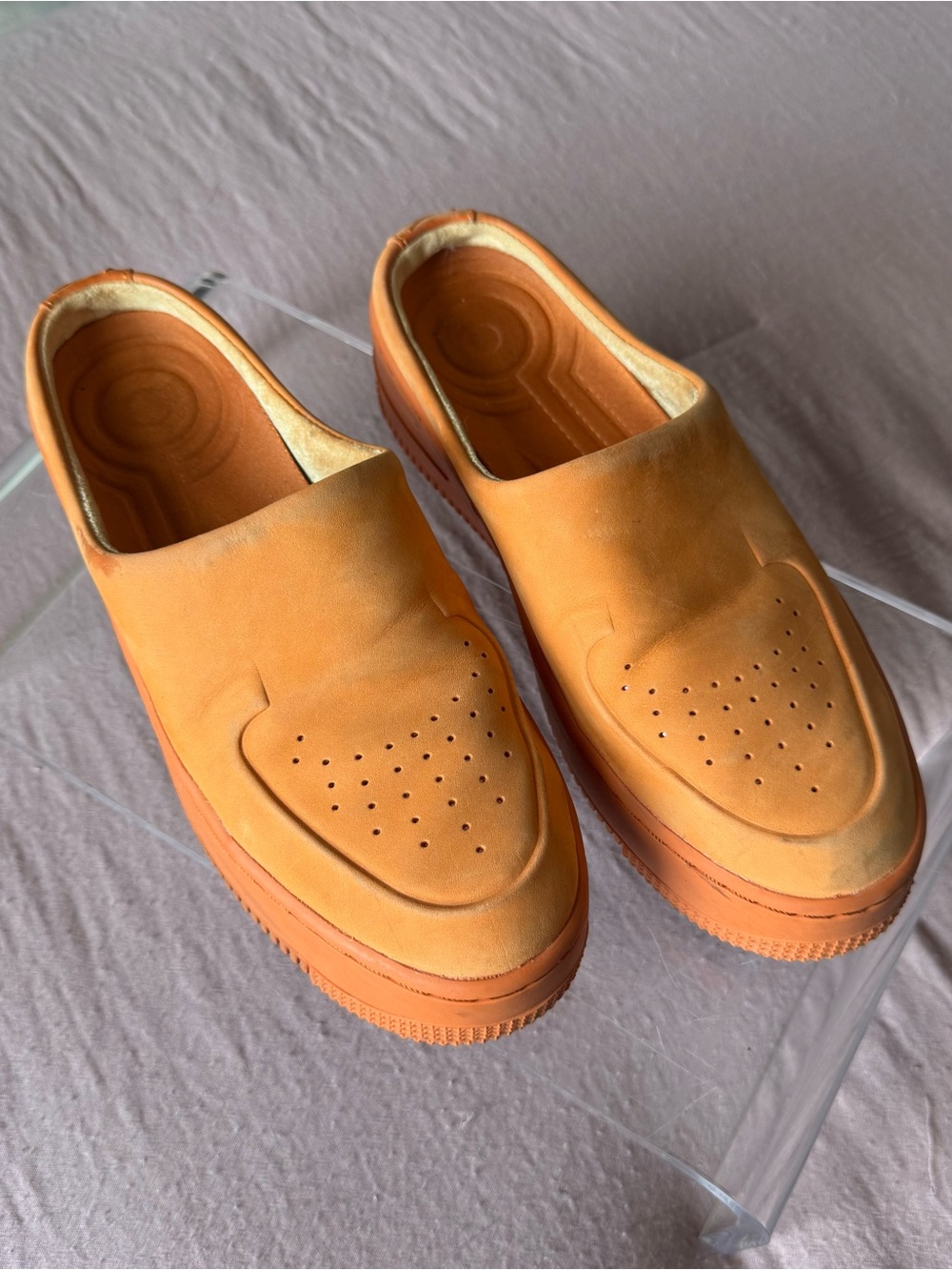 Nike Women's Orange Slip-On Clog Mules